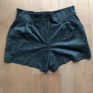 Faux suede shorts